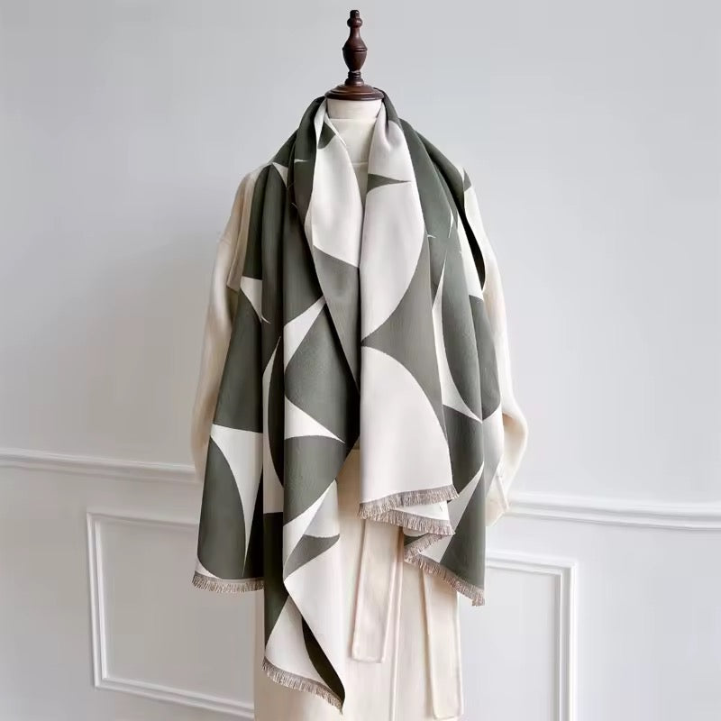 Cashmere Scarf for Women - Double Sided Print