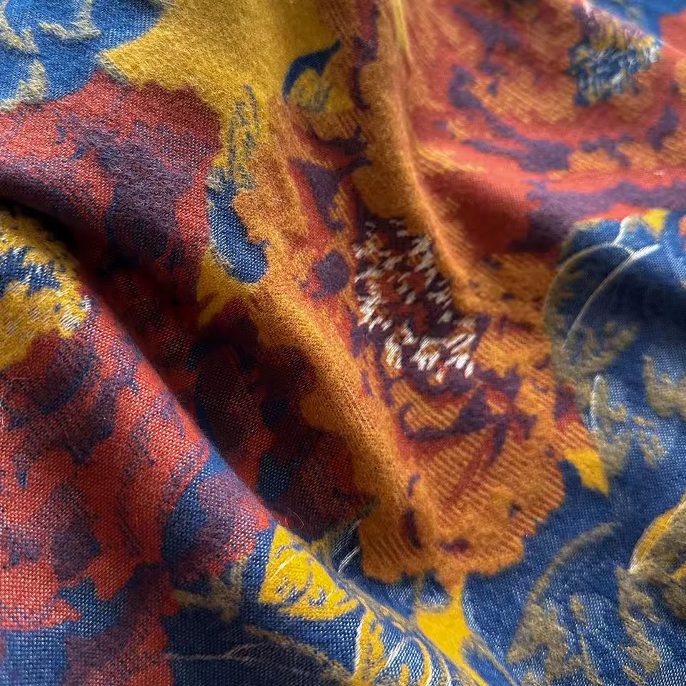 Cashmere Scarf for Women - Double Sided Print