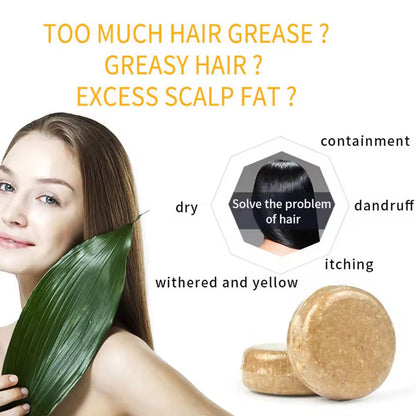 Organic Ginger Cold Pressed Shampoo Soap Without Silicone, Cleanses the Scalp, Nourishes Hair & Controls Oil