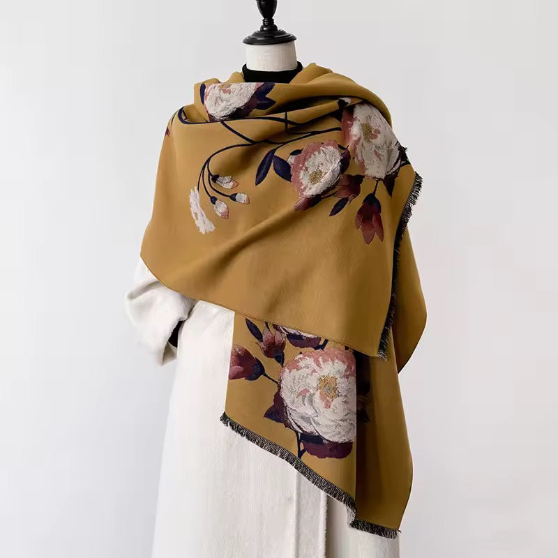 Cashmere Scarf for Women - Double Sided Print