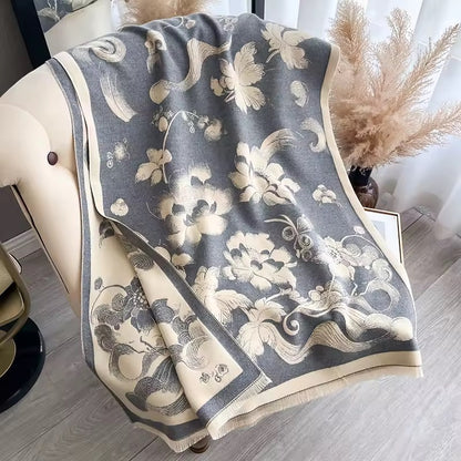 Cashmere Scarf for Women - Double Sided Print
