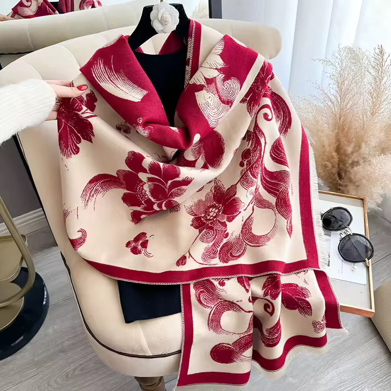 Cashmere Scarf for Women - Double Sided Print