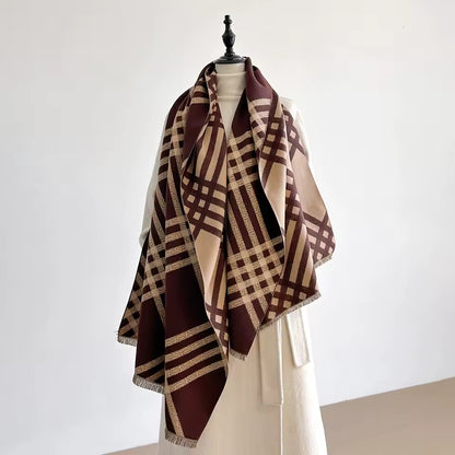 Cashmere Scarf for Women - Double Sided Print