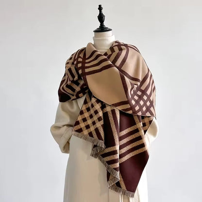 Cashmere Scarf for Women - Double Sided Print