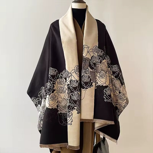 Cashmere Scarf for Women - Double Sided Print