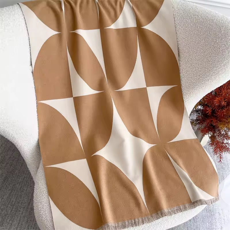 Cashmere Scarf for Women - Double Sided Print