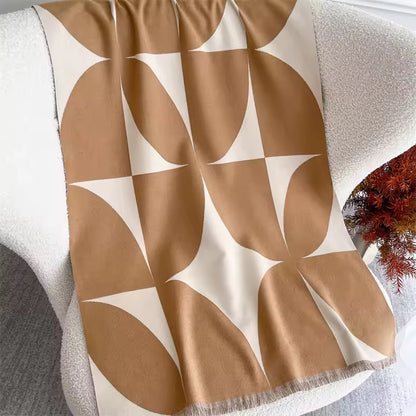 Cashmere Scarf for Women - Double Sided Print