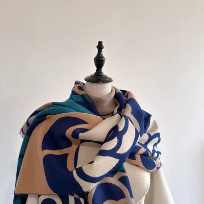 Cashmere Scarf for Women - Double Sided Print
