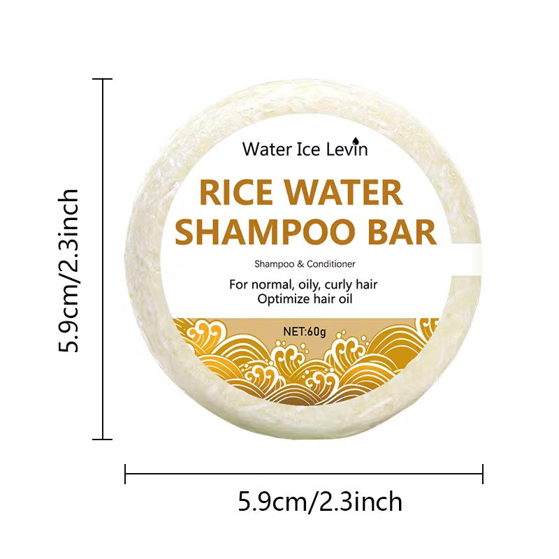 Organic Rice Water Shampoo Soap Without Silicone, Cleanses the Scalp, Nourishes Hair & Controls Oil