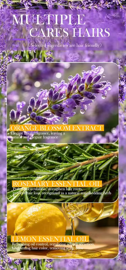 Organic Lavender Shampoo Soap Without Silicone, Cleanses the Scalp, Nourishes Hair & Controls Oil
