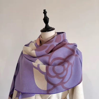 Cashmere Scarf for Women - Double Sided Print