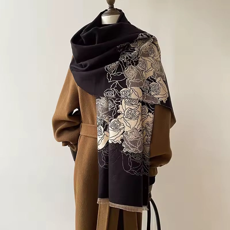 Cashmere Scarf for Women - Double Sided Print