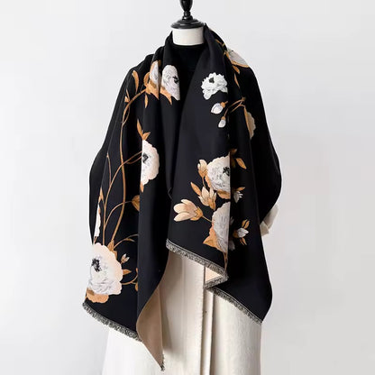 Cashmere Scarf for Women - Double Sided Print