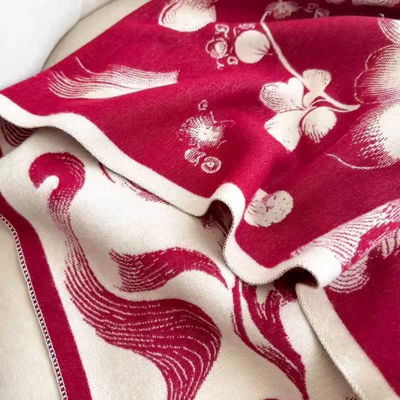 Cashmere Scarf for Women - Double Sided Print