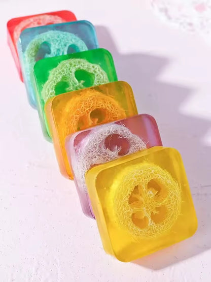 Organic Loofah Whitening Soap Lavender, Honey, Rose, Lemon, Ocean Salt, Tea Tree & Aloe Skincare Soap
