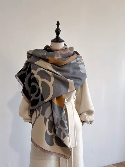 Cashmere Scarf for Women - Double Sided Print