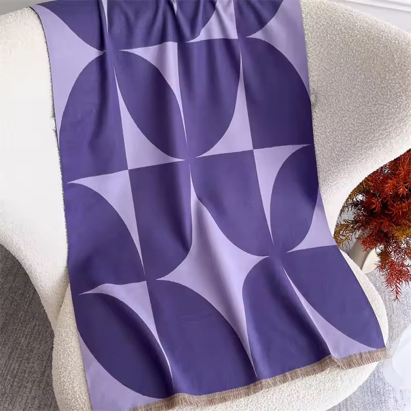 Cashmere Scarf for Women - Double Sided Print