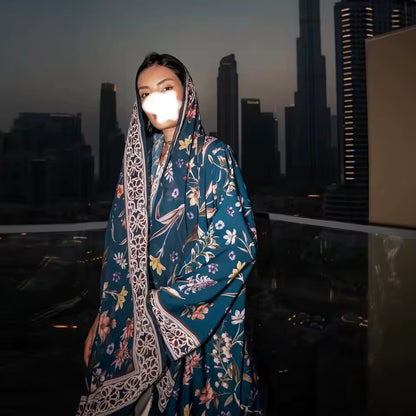 Timeless Abaya Floral Delicate Dubai Style