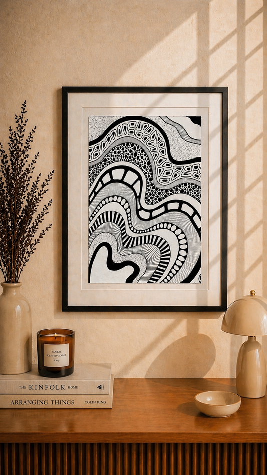 Hand Drawn Doodle Art on Cartridge Paper- No Frame (Size A4 & A3)