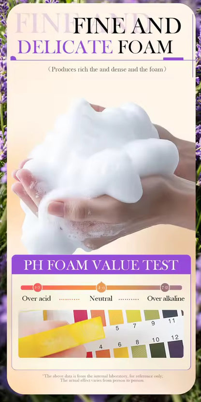 Organic Lavender Shampoo Soap Without Silicone, Cleanses the Scalp, Nourishes Hair & Controls Oil