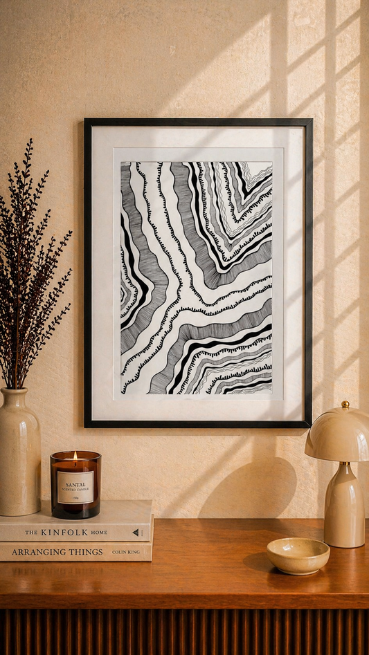 Hand Drawn Doodle Art on Cartridge Paper- No Frame (Size A4 & A3)