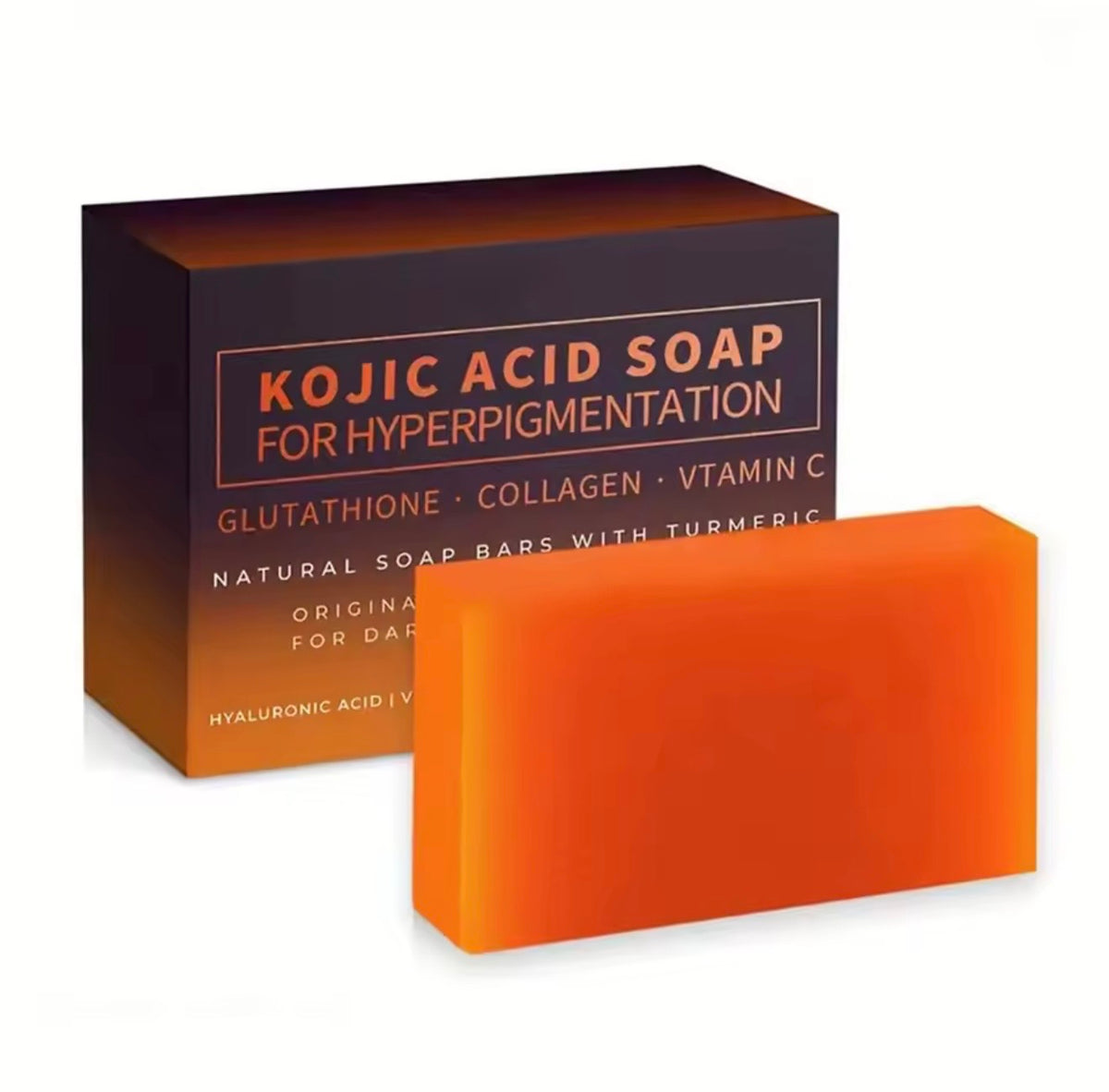 Kojic Acid Soap with Vitamin C,Turmeric, Retinol, Shea Butter & Vitamin E - Organic Skincare