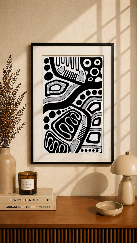 Hand Drawn Doodle Art on Cartridge Paper- No Frame (Size A4 & A3)
