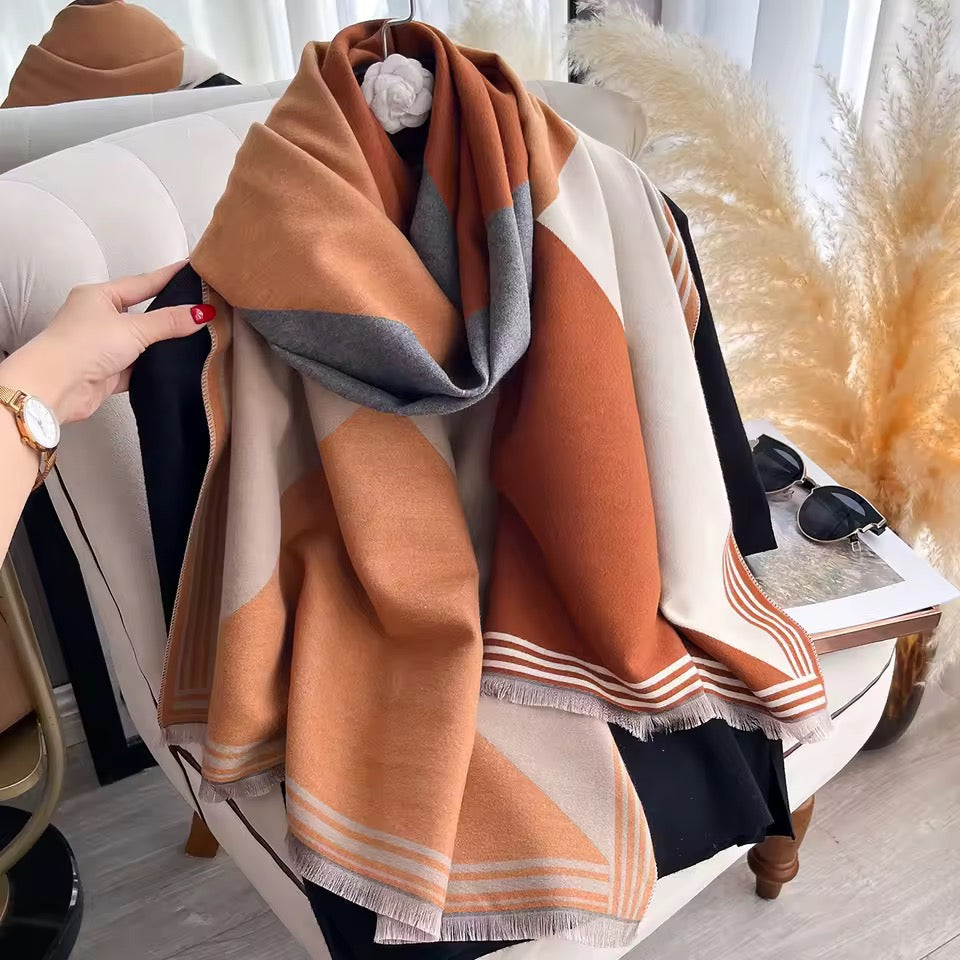 Cashmere Scarf for Women - Double Sided Print