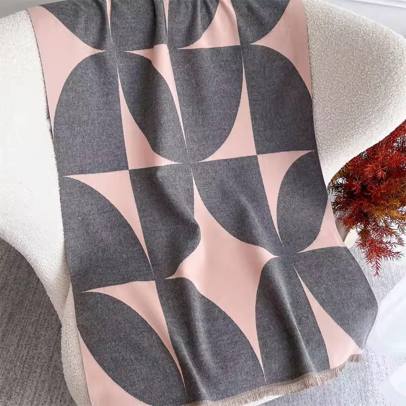 Cashmere Scarf for Women - Double Sided Print