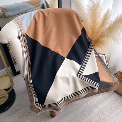 Cashmere Scarf for Women - Double Sided Print