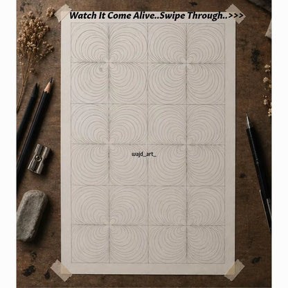 Hand Drawn Geometrical Doodling Art on Cartridge Paper- No Frame (Size A4 & A3)