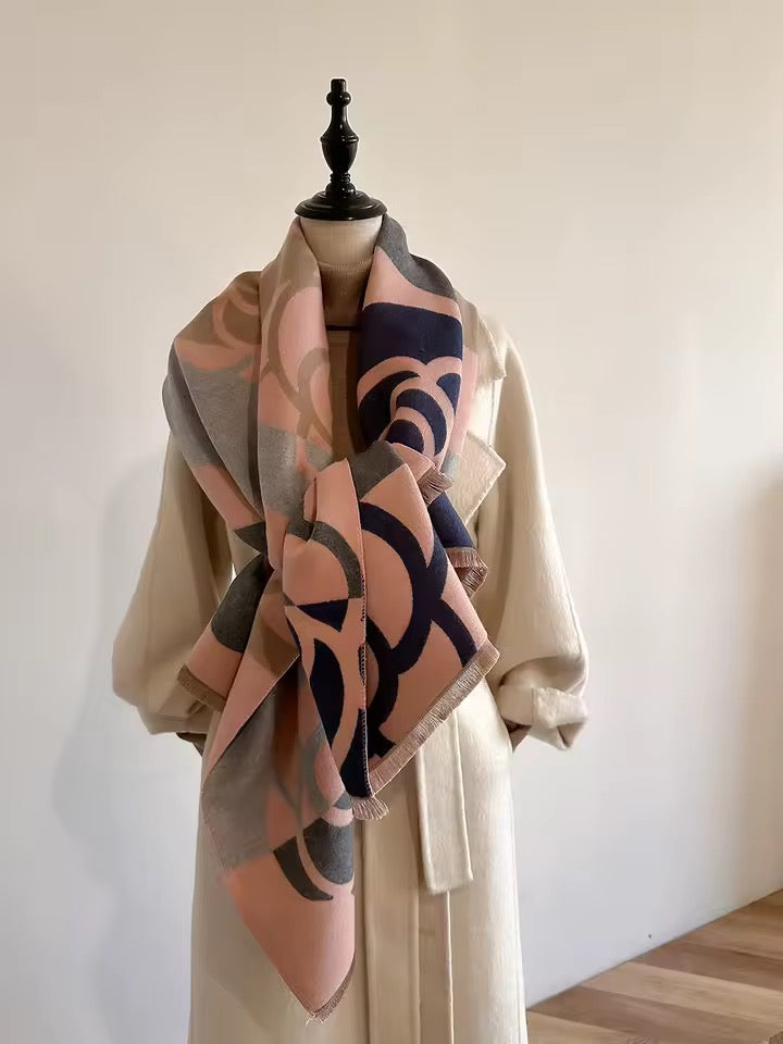 Cashmere Scarf for Women - Double Sided Print
