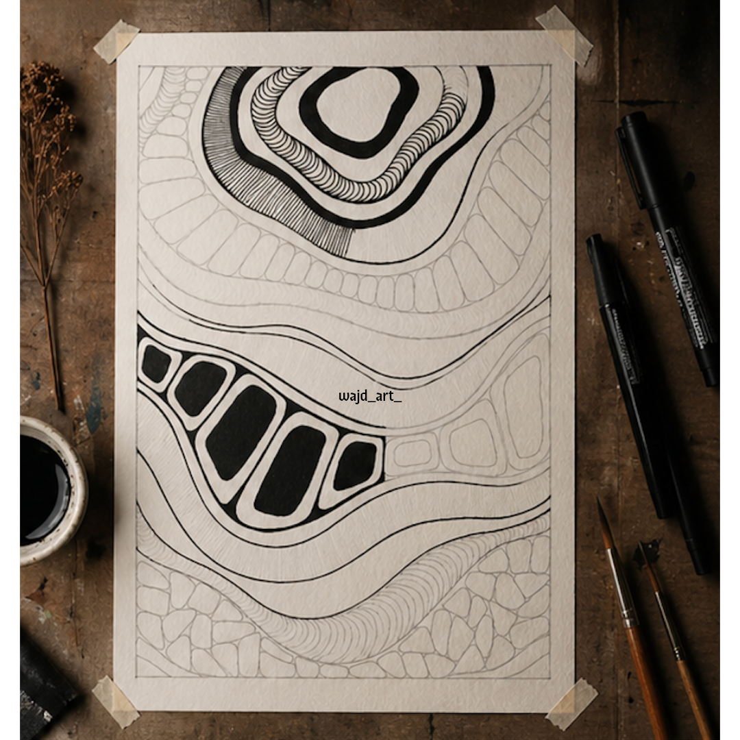 Hand Drawn Doodle Art on Cartridge Paper- No Frame (Size A4 & A3)