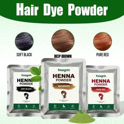 Organic Henna Powder 3 Shades for Hair Beauty (100 grams)