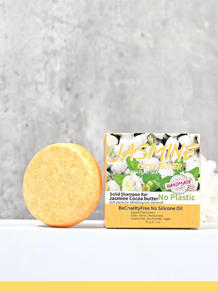 Organic Jasmine Shampoo Soap Without Silicone, Cleanses the Scalp, Nourishes Hair & Controls Oil