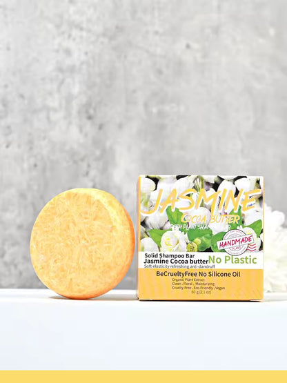 Organic Jasmine Shampoo Soap Without Silicone, Cleanses the Scalp, Nourishes Hair & Controls Oil