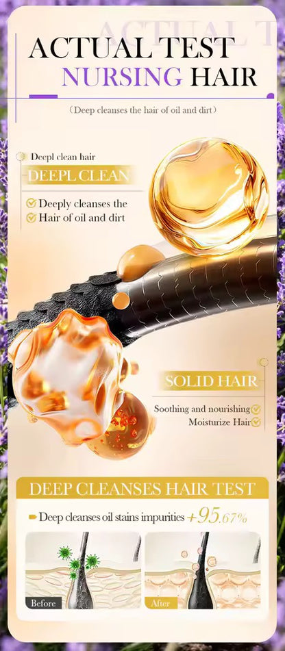Organic Lavender Shampoo Soap Without Silicone, Cleanses the Scalp, Nourishes Hair & Controls Oil