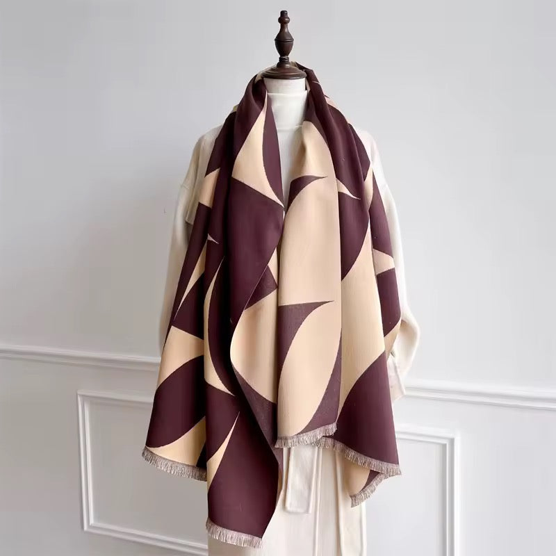 Cashmere Scarf for Women - Double Sided Print