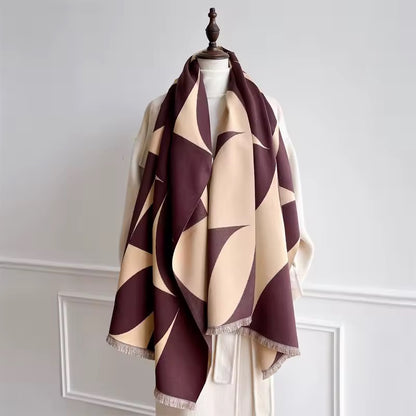 Cashmere Scarf for Women - Double Sided Print