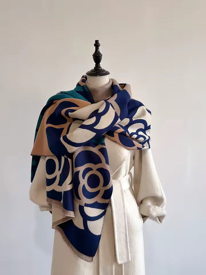 Cashmere Scarf for Women - Double Sided Print