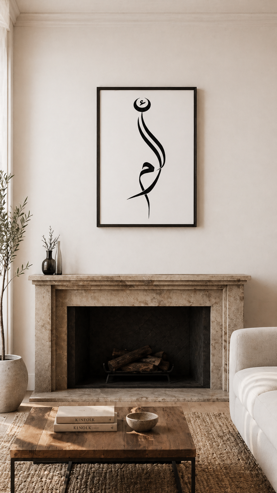 Hand Drawn Muslim Calligraphy Art on Cartridge Paper “Alif Laam Meem” - No Frame (Size: A4 & A3)
