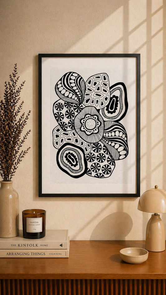 Hand Drawn Doodle Art on Cartridge Paper- No Frame (Size A4 & A3)