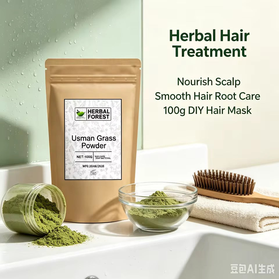 Organic Usman Grass Powder for Hair Beauty (100 grams)