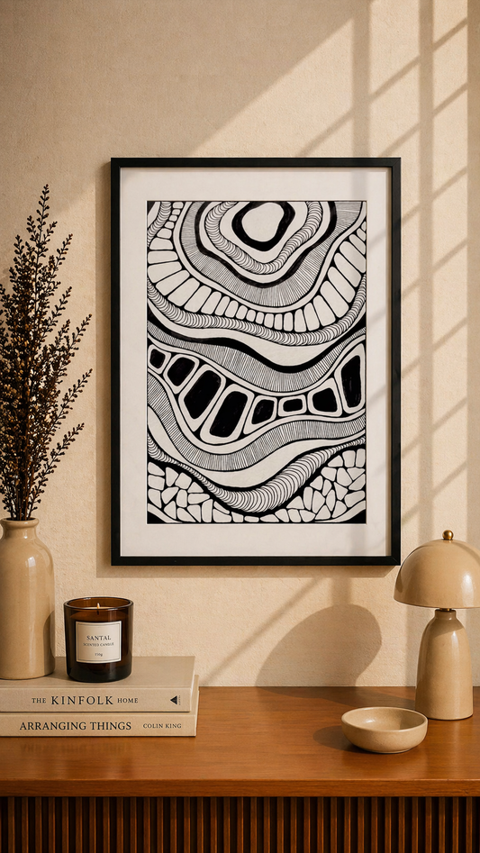 Hand Drawn Doodle Art on Cartridge Paper- No Frame (Size A4 & A3)