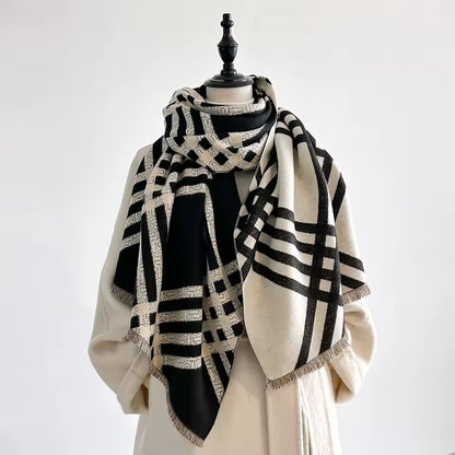 Cashmere Scarf for Women - Double Sided Print