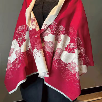Cashmere Scarf for Women - Double Sided Print