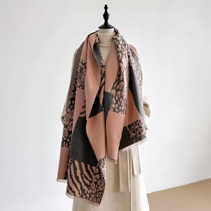 Cashmere Scarf for Women - Double Sided Print