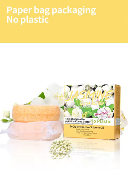 Organic Jasmine Shampoo Soap Without Silicone, Cleanses the Scalp, Nourishes Hair & Controls Oil