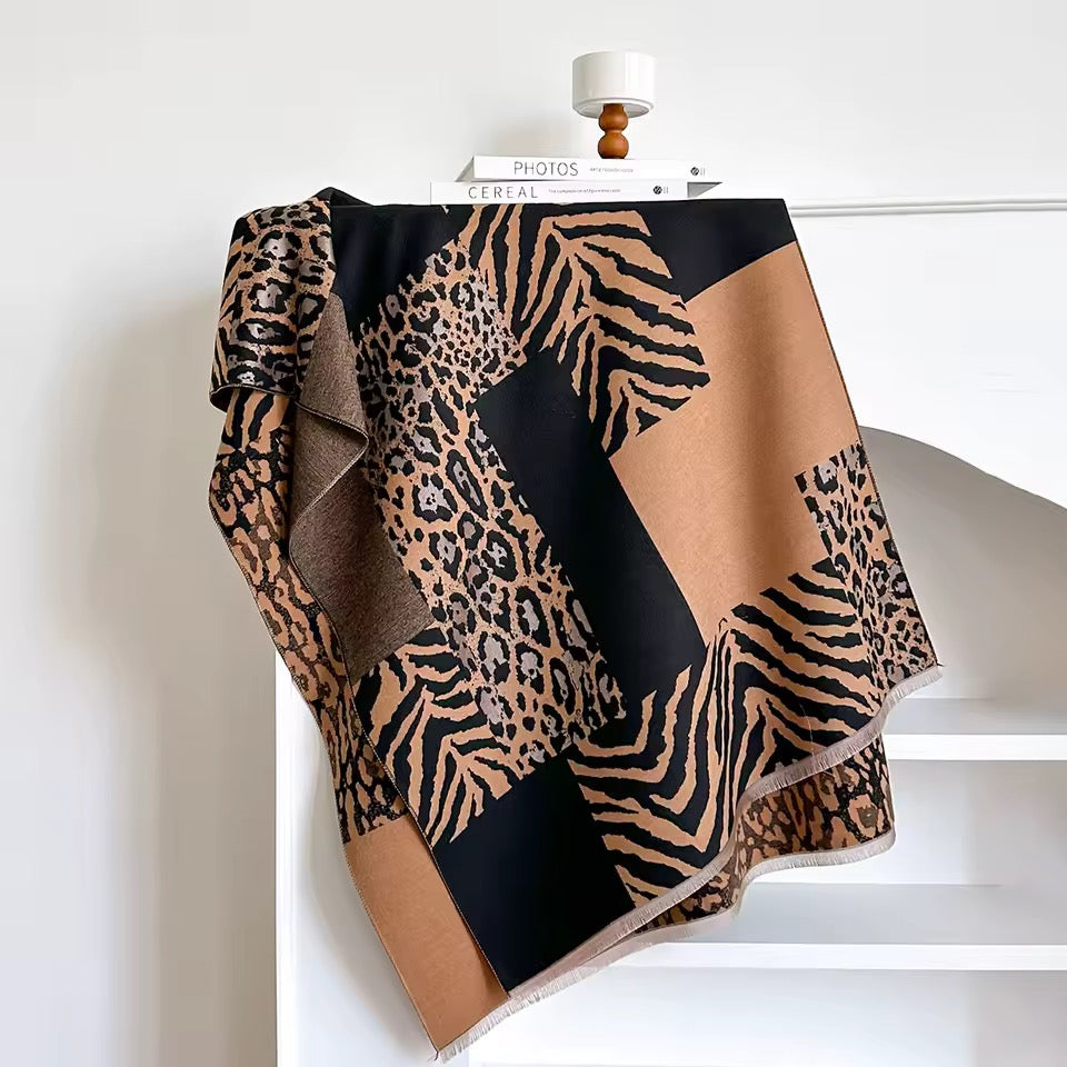 Cashmere Scarf for Women - Double Sided Print