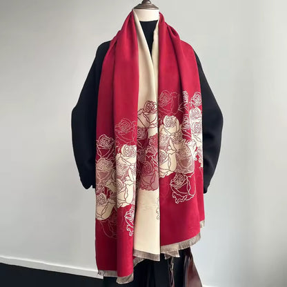 Cashmere Scarf for Women - Double Sided Print